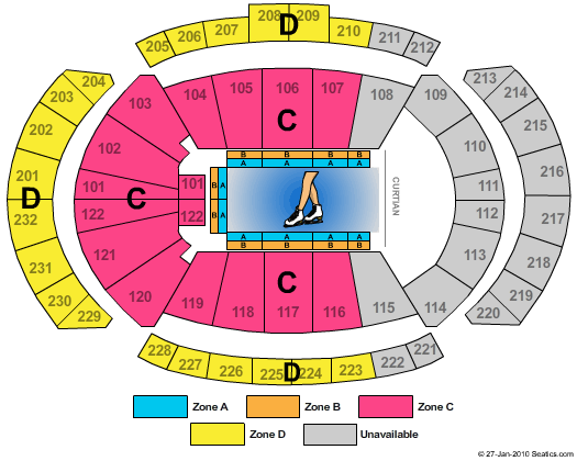 T-Mobile Center Ice Show Zone Seating Chart